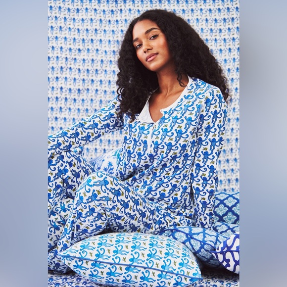 Blue Roller Rabbit Monkey Pajama Set - Picture 1 of 5